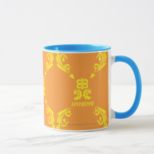 Damask Orange-Yellow Mug (Right)