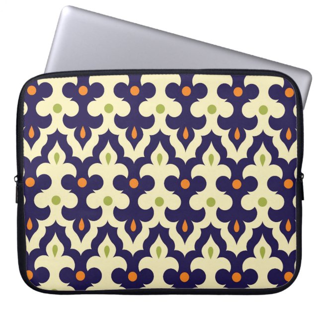 Damask paisley arabesque Moroccan pattern girly Laptop Sleeve (Front)