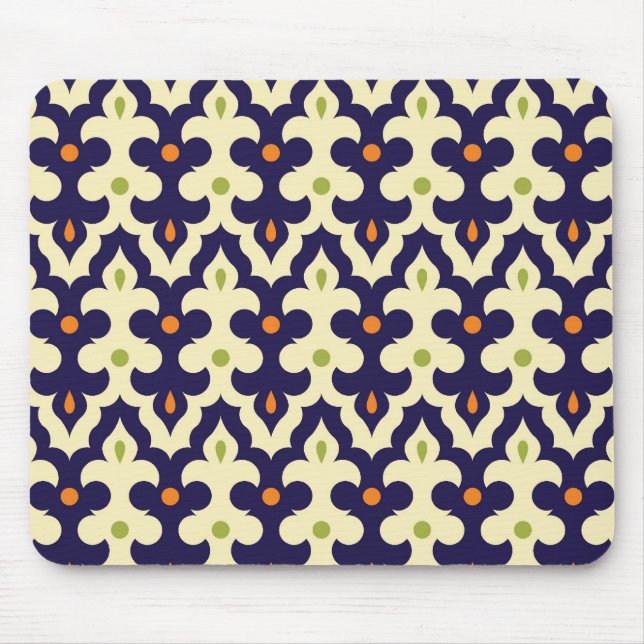 Damask paisley arabesque wallpaper pattern mouse pad (Front)
