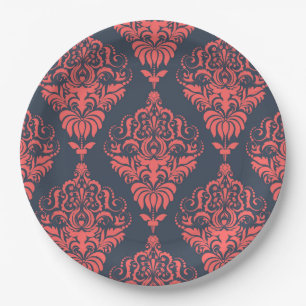 Damask Paper Plate