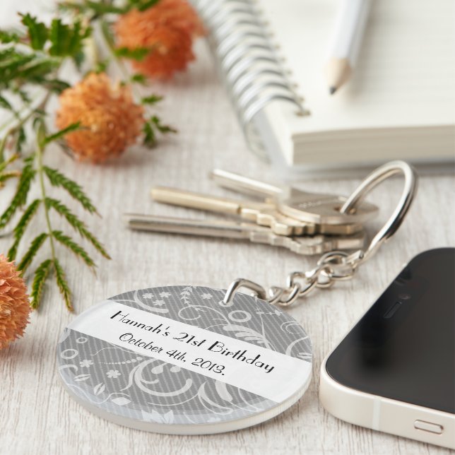 Damask Patch, Grey Damask, Anniversaire (Devant droit)