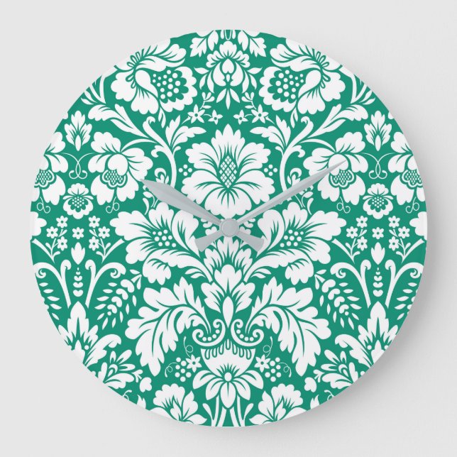 Damask Pattern 10 Large Clock (Front)