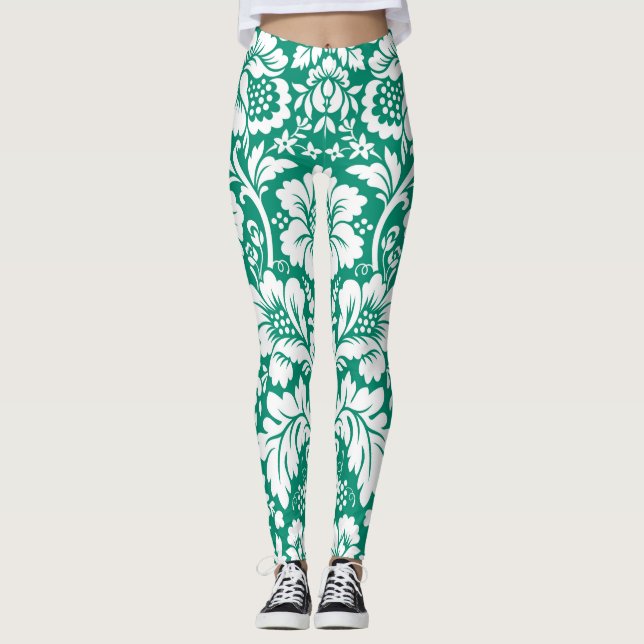 Damask Pattern 10 Leggings (Front)