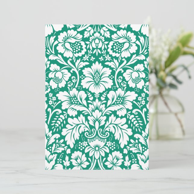 Damask Pattern 10 Thank You Card (Standing Front)