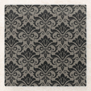 Damask Pattern 2 Glass Coaster