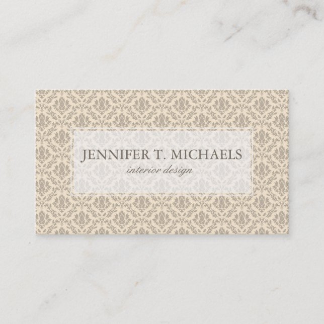 Damask pattern 3 business card (Front)