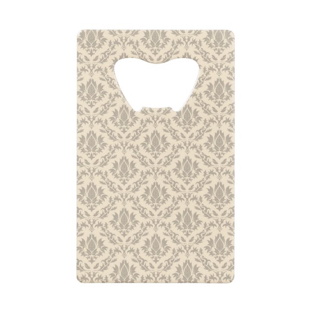 Damask pattern 3 credit card bottle opener (Front)