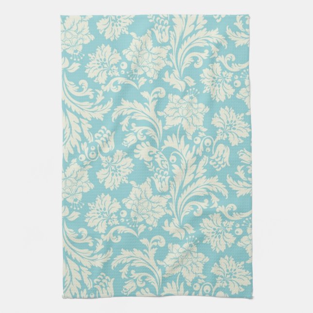 Damask Pattern 3 Kitchen Towel (Vertical)