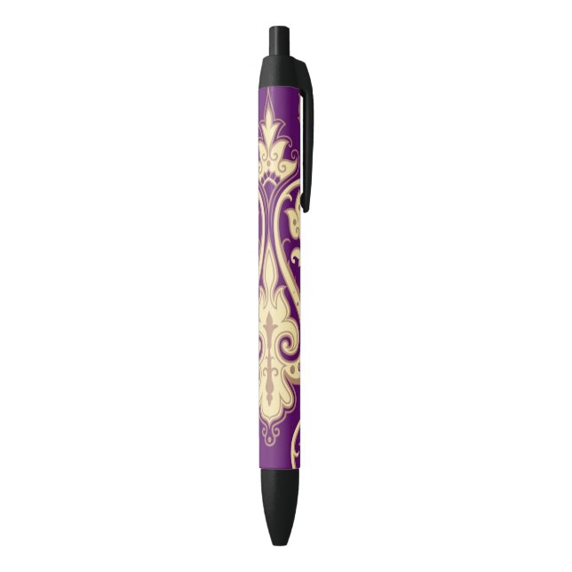 Damask Pattern 4 Black Ink Pen (Bottom (Vertical))
