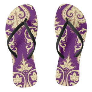 Damask Pattern 4 Flip Flops