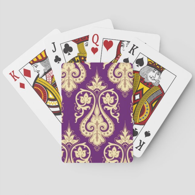 Damask Pattern 4 Playing Cards (Back)
