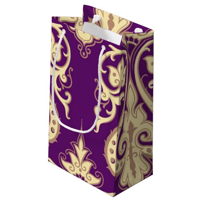 Damask Pattern 4 Small Gift Bag (Back Angled)