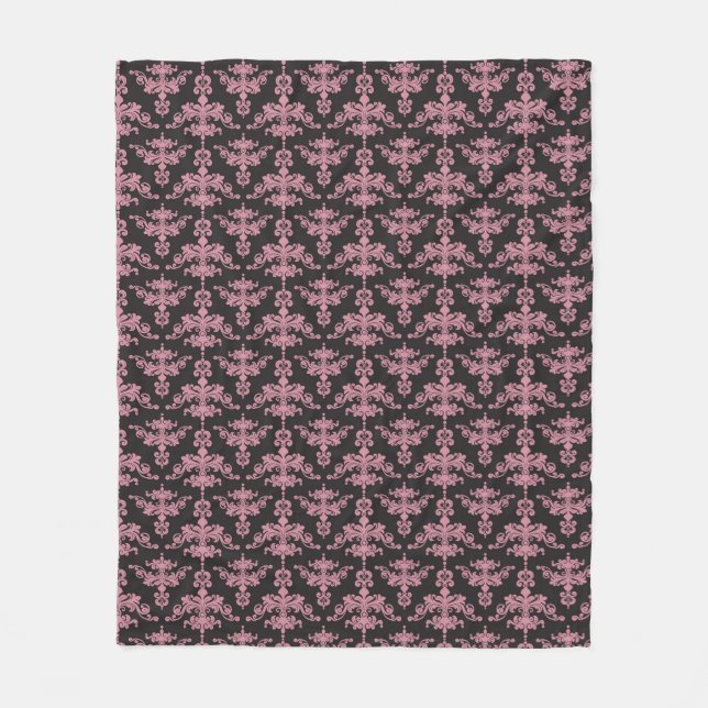 Damask Pattern 5 Fleece Blanket (Front)