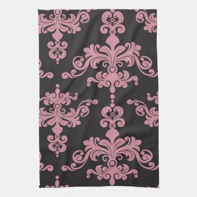 Damask Pattern 5 Kitchen Towel (Vertical)