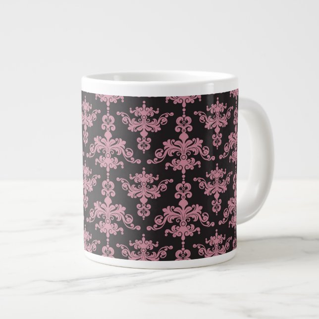 Damask Pattern 5 Large Coffee Mug (Front Right)