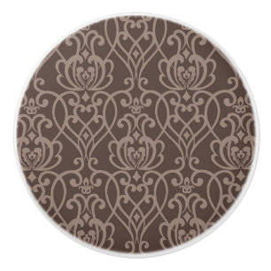 Damask pattern 6 ceramic knob