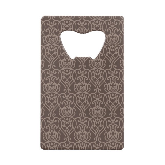 Damask pattern 6 credit card bottle opener (Front)