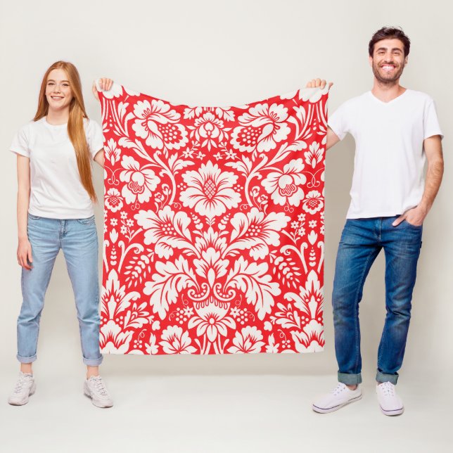 Damask Pattern 6 Fleece Blanket (In Situ)