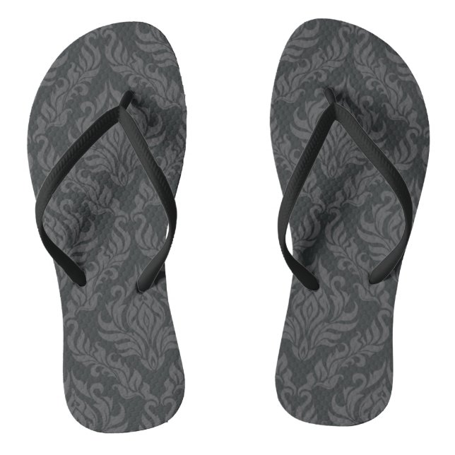 Damask Pattern 6 Flip Flops (Footbed)