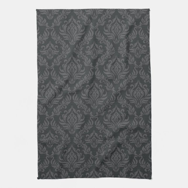 Damask Pattern 6 Kitchen Towel (Vertical)