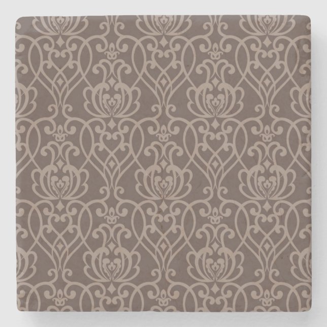 Damask pattern 6 stone coaster (Front)