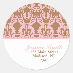 Damask Pattern Address Labels