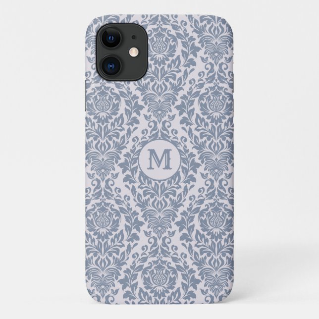 Damask Pattern custom monogram phone cases (Back)