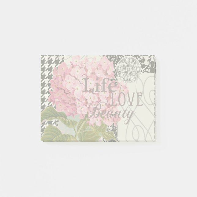 Damask Pattern Floral Decor Pretty Post-it Notes (Front)