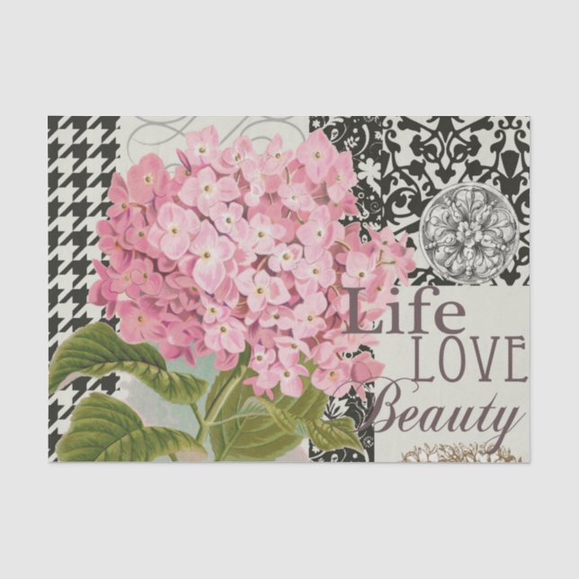 Damask Pattern Floral Decor Pretty Tissue Paper (Front)