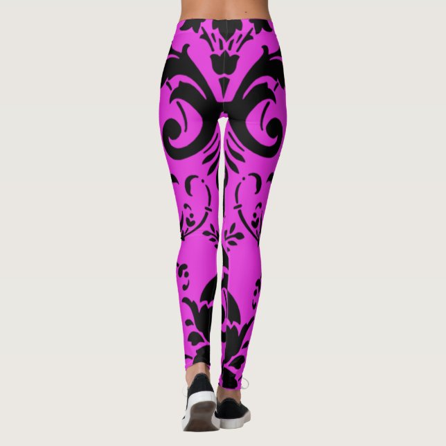 Damask Pattern Leggings (Back)