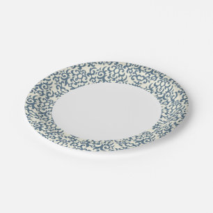 Damask pattern on gradient background 2 paper plate