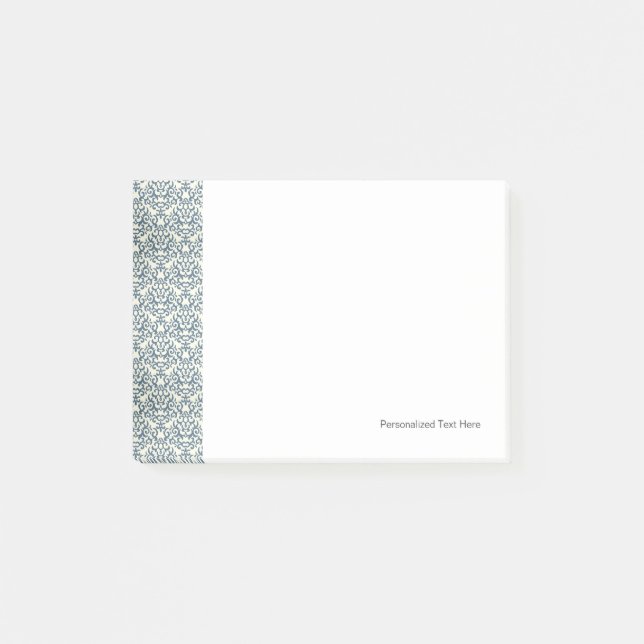 Damask pattern on gradient background 2 post-it notes (Front)