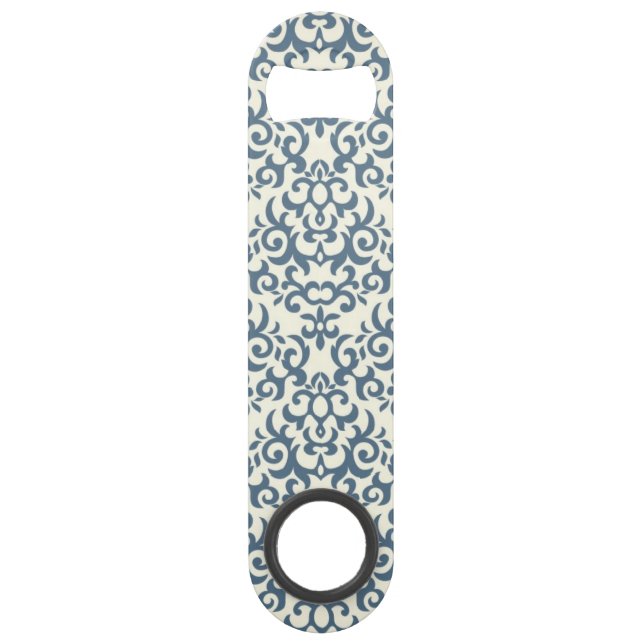 Damask pattern on gradient background 2 speed bottle opener (Front)