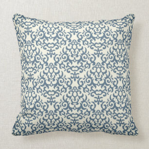 Damask pattern on gradient background 2 throw pillow