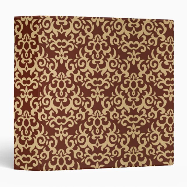 Damask pattern on gradient background binder (Front/Spine)