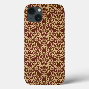 Damask pattern on gradient background iPhone 13 case