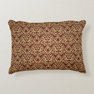 Damask pattern on gradient background decorative pillow