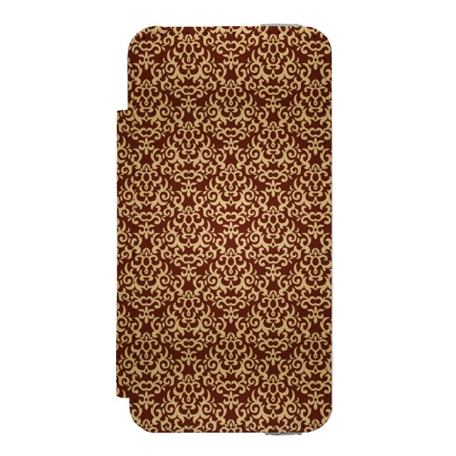 Damask pattern on gradient background incipio iPhone wallet case (Folio Front)