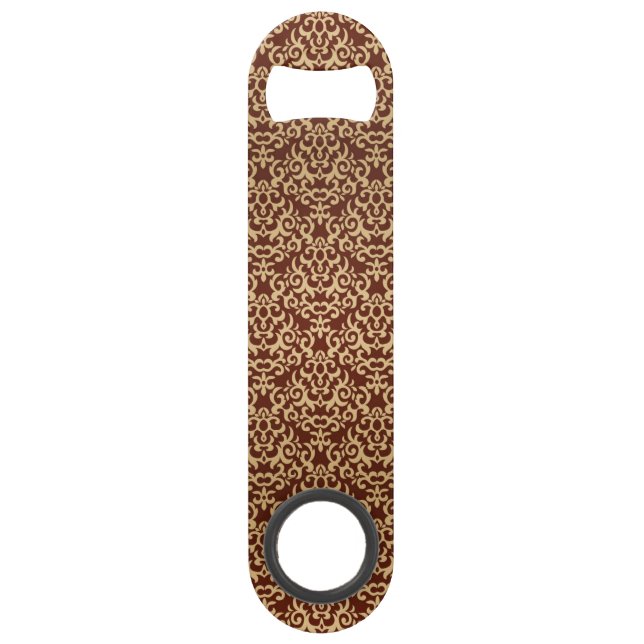 Damask pattern on gradient background speed bottle opener (Front)