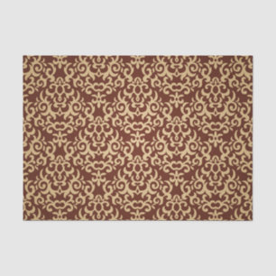 Damask pattern on gradient background tissue paper
