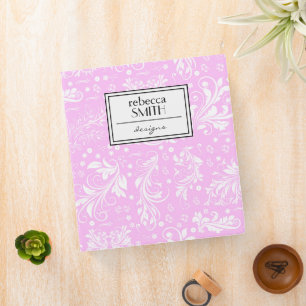 Damask Pattern, Pink Damask, French Damask Binder