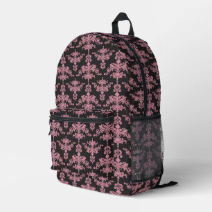 Damask Pattern Printed Backpack