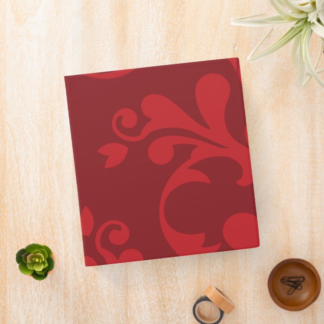 Damask Pattern, Red Damask, French Damask Binder (In Situ)