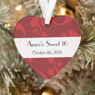 Damask Pattern, Red Damask, Sweet 16, Anniversaire