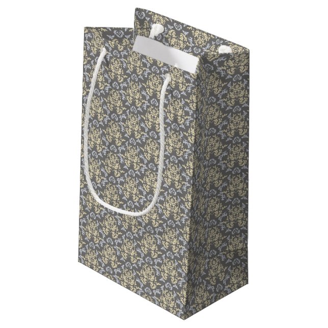 Damask pattern small gift bag (Back Angled)