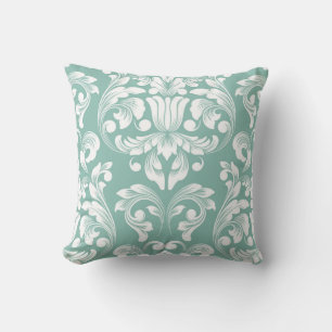 Damask pattern throw pillow