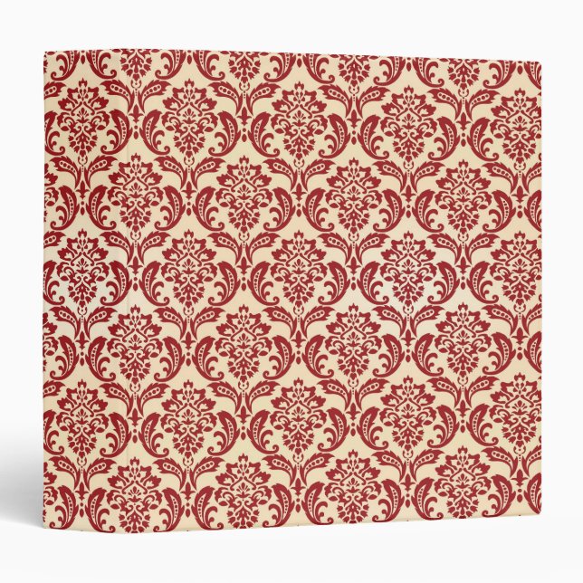 Damask pattern wallpaper binder (Front/Spine)