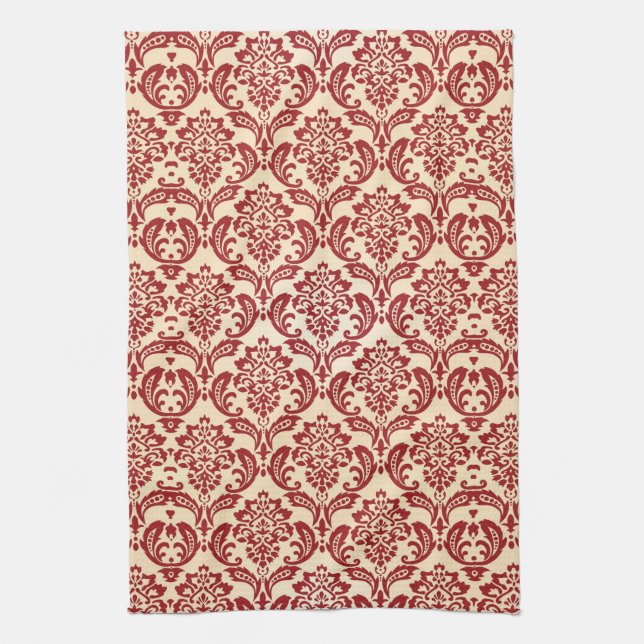 Damask pattern wallpaper kitchen towel (Vertical)