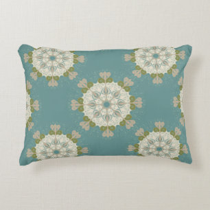 Damask pattern with abstract elements accent pillow