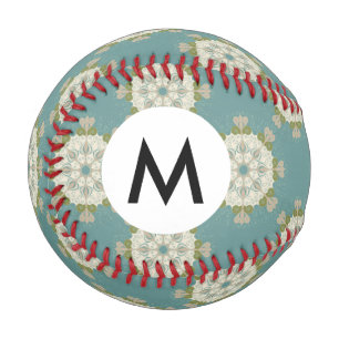 Damask pattern with abstract elements baseball